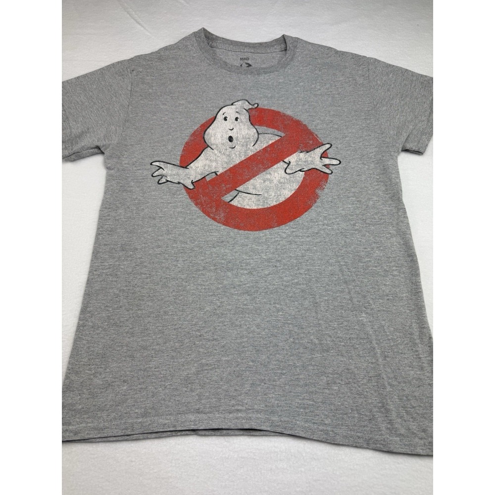 Mad Engine Ghostbusters Men's size Large‎ grey graphic T-shirt short sleeve